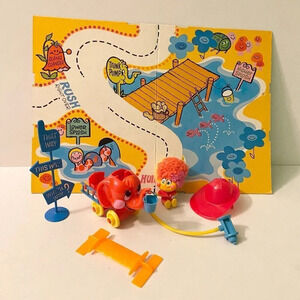 Vintage 1969 Mattel Upsy Downsy Flossy  Glossy Doll Playset with Board Damaged